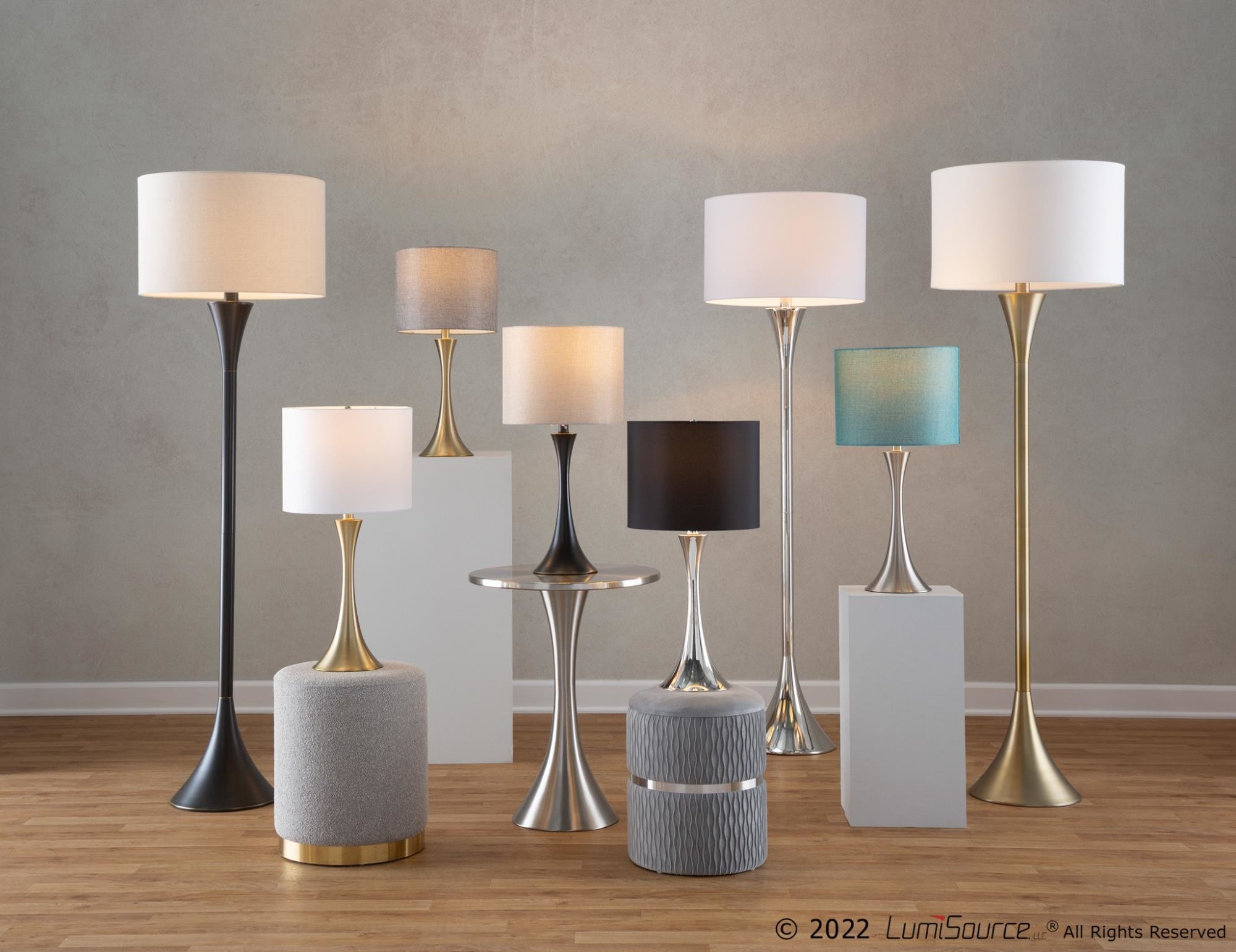 Lenuxe 24.25" Metal Table Lamp - Set Of 2